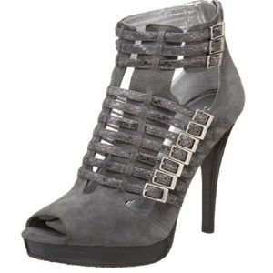 Calvin Klein DANICA Suede Open-Toe Bootie